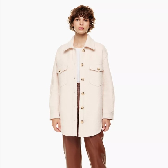 The Ganna Shirt Jacket in Turner Taupe - Picture 3 of 3